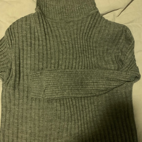 Lulus Grey Ribbed Sweater Dress Size Small - Picture 7 of 8